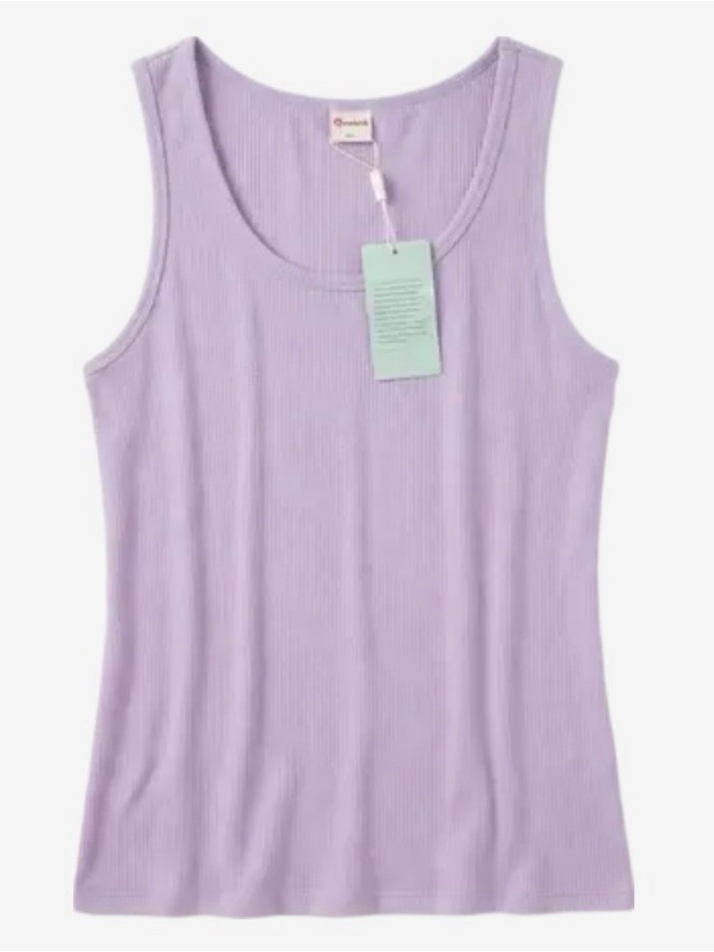 Light Purple Ribbed Scoop Neck Tank Top - Brand: